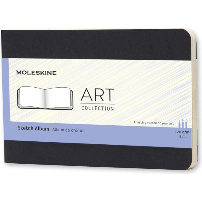 Блокнот для рисования MOLESKINE CAHIER SKETCH ALBUM POCKET, нелинованный, чёрный ARTSKA2